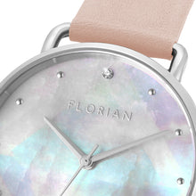 Load image into Gallery viewer, Candy Diamond Colorful MOP Dial Sea Coral and Silver Watch | 36mm