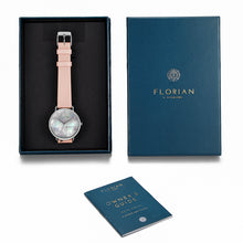 Load image into Gallery viewer, Candy Diamond Colorful MOP Dial Sea Coral and Silver Watch | 36mm