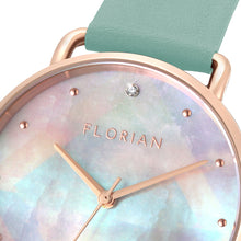 Load image into Gallery viewer, Candy Diamond Colorful MOP Dial Pistachio Green and Rose Gold Watch | 36mm
