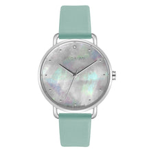 Load image into Gallery viewer, Candy Diamond Colorful MOP Dial Pistachio Green and Silver Watch | 36mm