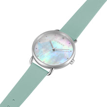 Load image into Gallery viewer, Candy Diamond Colorful MOP Dial Pistachio Green and Silver Watch | 36mm