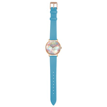 Load image into Gallery viewer, Candy Diamond Colorful MOP Dial Angel Blue and Rose Gold Watch | 36mm