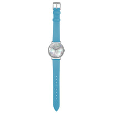 Load image into Gallery viewer, Candy Diamond Colorful MOP Dial Angel Blue and Silver Watch | 36mm
