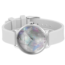 Load image into Gallery viewer, Candy Diamond Colorful MOP Dial Pure White and Silver Watch | 36mm