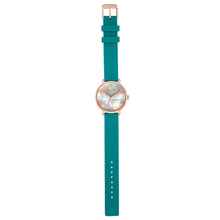 Load image into Gallery viewer, Candy Diamond Colorful MOP Dial Aqua Green and Rose Gold Watch | 36mm