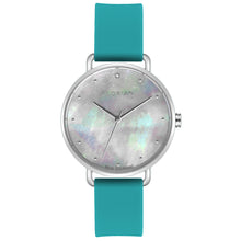 Load image into Gallery viewer, Candy Diamond Colorful MOP Dial Aqua Green and Silver Watch | 36mm