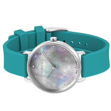 Load image into Gallery viewer, Candy Diamond Colorful MOP Dial Aqua Green and Silver Watch | 36mm