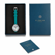 Load image into Gallery viewer, Candy Diamond Colorful MOP Dial Aqua Green and Silver Watch | 36mm