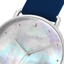 Load image into Gallery viewer, Candy Diamond Colorful MOP Dial Navy Blue and Silver Watch | 36mm