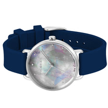 Load image into Gallery viewer, Candy Diamond Colorful MOP Dial Navy Blue and Silver Watch | 36mm