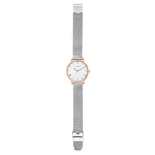 Load image into Gallery viewer, Classic Roman Silver White Dial Silver and Rose Gold Mesh Watch | 36mm