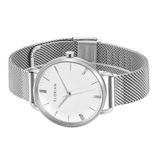 Load image into Gallery viewer, Classic Roman Silver White Dial Silver Mesh Watch | 36mm