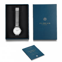 Load image into Gallery viewer, Classic Roman Silver White Dial Silver Mesh Watch | 36mm