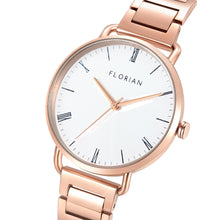 Load image into Gallery viewer, Classic Roman Silver White Dial Rose Gold Bracelet Watch | 36mm