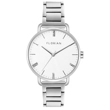 Load image into Gallery viewer, Classic Roman Silver White Dial Silver Bracelet Watch | 36mm