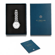 Load image into Gallery viewer, Classic Roman Silver White Dial Silver Bracelet Watch | 36mm