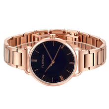 Load image into Gallery viewer, Classic Roman Black Dial Rose Gold Bracelet Watch | 36mm