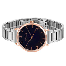 Load image into Gallery viewer, Classic Roman Black Dial Silver and Rose Gold Bracelet Watch | 36mm