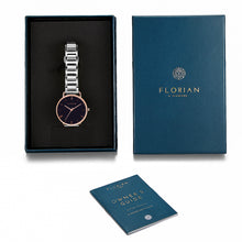 Load image into Gallery viewer, Classic Roman Black Dial Silver and Rose Gold Bracelet Watch | 36mm