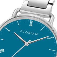 Load image into Gallery viewer, Classic Roman Turqouise Dial Silver Bracelet Watch | 36mm