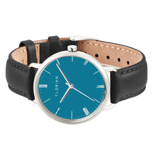 Load image into Gallery viewer, Classic Roman Turqouise Dial Eagle Black and Silver Watch | 36mm