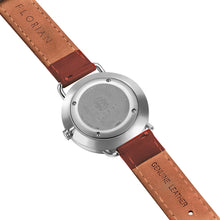 Load image into Gallery viewer, Classic Roman Turqouise Dial Timber Tan and Silver Watch | 36mm