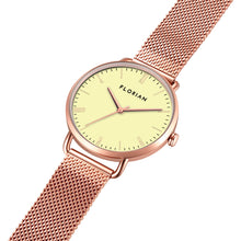 Load image into Gallery viewer, Classic Roman Lemon Yellow Dial Rose Gold Mesh Watch | 36mm