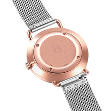 Load image into Gallery viewer, Classic Roman Lemon Yellow Dial Silver and Rose Gold Mesh Watch | 36mm