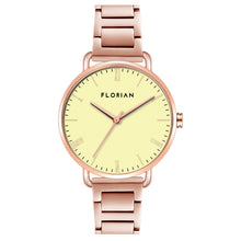 Load image into Gallery viewer, Classic Roman Lemon Yellow Dial Rose Gold Bracelet Watch | 36mm