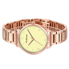 Load image into Gallery viewer, Classic Roman Lemon Yellow Dial Rose Gold Bracelet Watch | 36mm