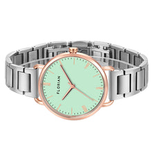 Load image into Gallery viewer, Classic Roman Palm Green Dial Silver and Rose Gold Bracelet Watch | 36mm