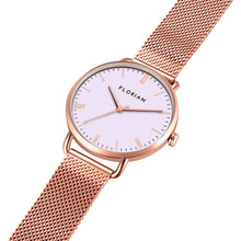 Load image into Gallery viewer, Classic Roman Milky Purple Dial Rose Gold Mesh Watch | 36mm