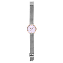 Load image into Gallery viewer, Classic Roman Milky Purple Dial Silver and Rose Gold Mesh Watch | 36mm