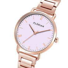 Load image into Gallery viewer, Classic Roman Milky Purple Dial Rose Gold Bracelet Watch | 36mm