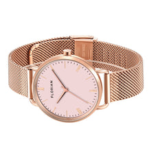 Load image into Gallery viewer, Classic Roman Pastel Pink Dial Rose Gold Mesh Watch | 36mm