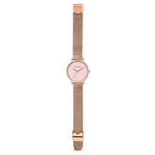 Load image into Gallery viewer, Classic Roman Pastel Pink Dial Rose Gold Mesh Watch | 36mm