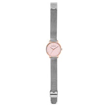 Load image into Gallery viewer, Classic Roman Pastel Pink Dial Silver and Rose Gold Mesh Watch | 36mm