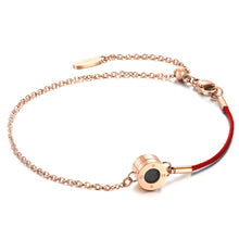 Load image into Gallery viewer, Aroma Rainbow Diamond Ruby Red and Rose Gold Bracelet