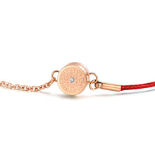 Load image into Gallery viewer, Aroma Rainbow Diamond Ruby Red and Rose Gold Bracelet
