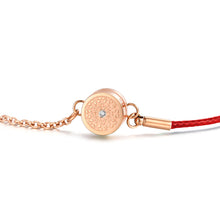 Load image into Gallery viewer, Aroma Rainbow Diamond Ruby Red and Rose Gold Bracelet
