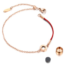 Load image into Gallery viewer, Aroma Rainbow Diamond Ruby Red and Rose Gold Bracelet