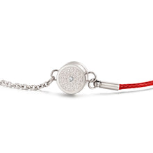 Load image into Gallery viewer, Aroma Rainbow Diamond Ruby Red and Silver Bracelet