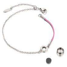 Load image into Gallery viewer, Aroma Rainbow Diamond Sweet Pink and Silver Bracelet