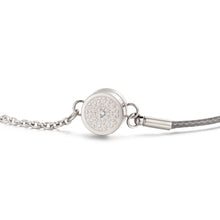 Load image into Gallery viewer, Aroma Rainbow Diamond Cool Grey and Silver Bracelet