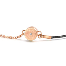 Load image into Gallery viewer, Aroma Rainbow Diamond Pure Black and Rose Gold Bracelet