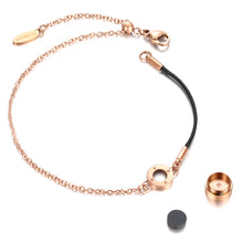 Load image into Gallery viewer, Aroma Rainbow Diamond Pure Black and Rose Gold Bracelet