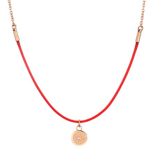 Load image into Gallery viewer, Aroma Rainbow Diamond Ruby Red and Rose Gold Necklace