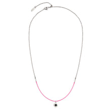 Load image into Gallery viewer, Aroma Rainbow Diamond Sweet Pink and Silver Necklace