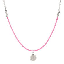 Load image into Gallery viewer, Aroma Rainbow Diamond Sweet Pink and Silver Necklace