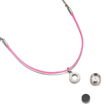 Load image into Gallery viewer, Aroma Rainbow Diamond Sweet Pink and Silver Necklace